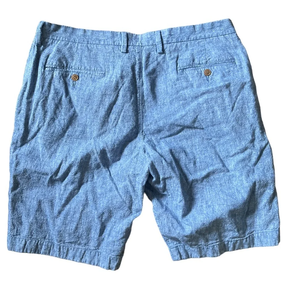 J. Crew Rivington Cotton Linen Chambray Blue‎ Shorts